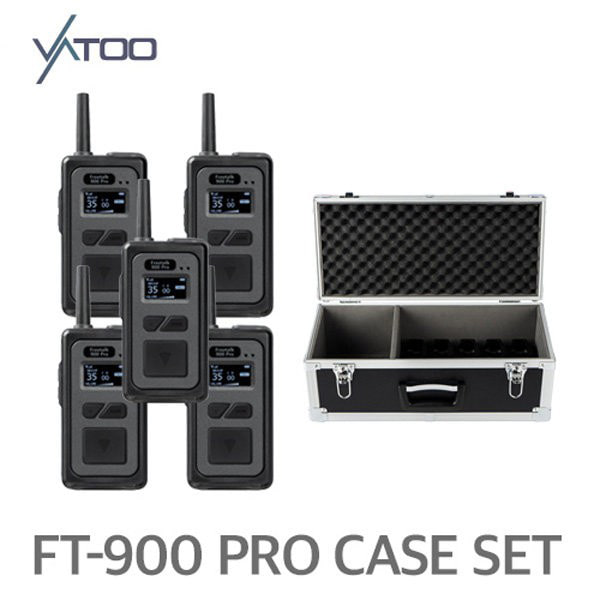 [VATOO] 바투 FT-900 PRO 프로용 고성능 무선인터컴 5EA 케이스세트 / 헤드셋+충전케이스 포함