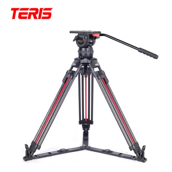 TERIS 테리스 TS150CF-Q 유압식 카본 비디오 삼각대 지지하중 20kg