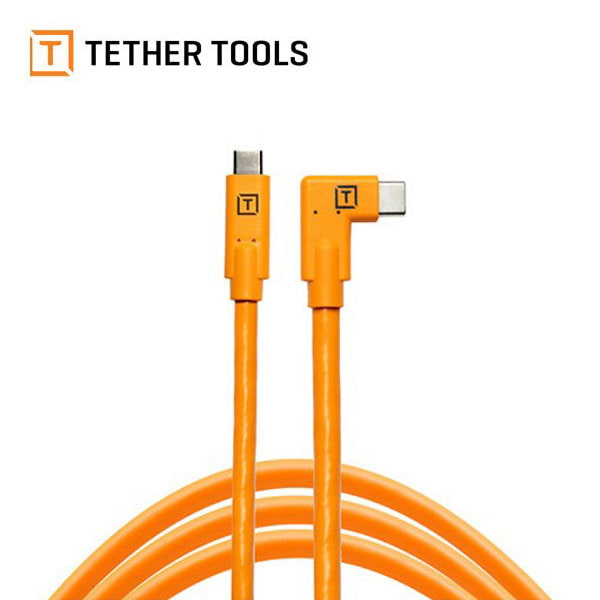 테더툴스 TetherPro USB-C to USB-C Right Angle 오렌지